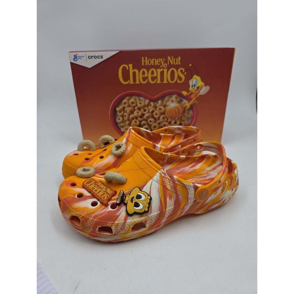 Crocs x Honey Nut Cheerios Classic Clog Sandals Men's 12 NEW Limited Edition